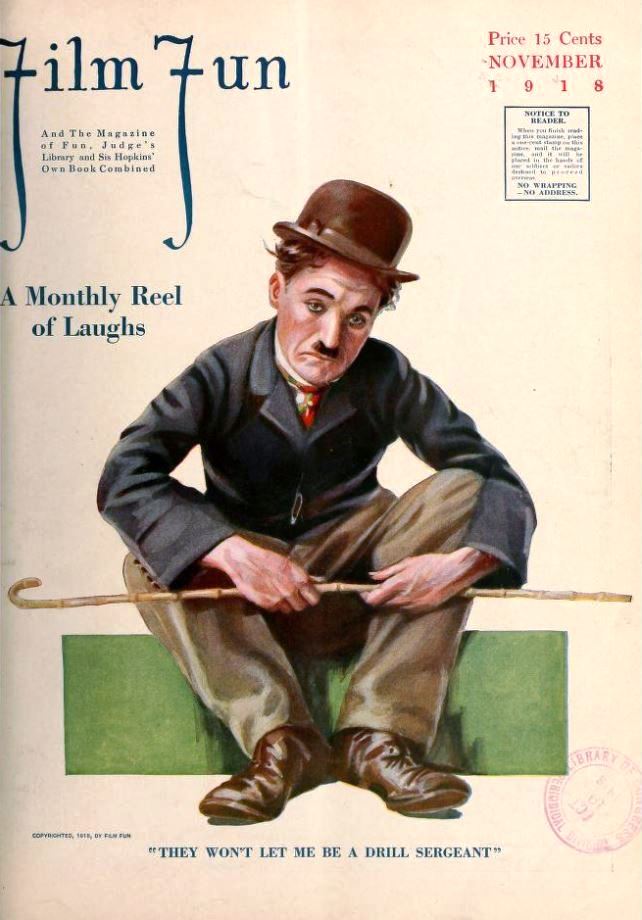 Charlie Chaplin på omslaget av "Film Fun" i november 1918