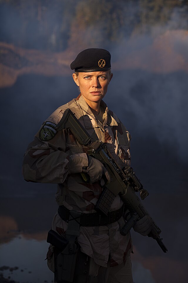 Josephine Bornebusch i Björn Runges film Mission 1325, foto Sanna Sjöswärd, licens Creative Commons Attribution 3.0